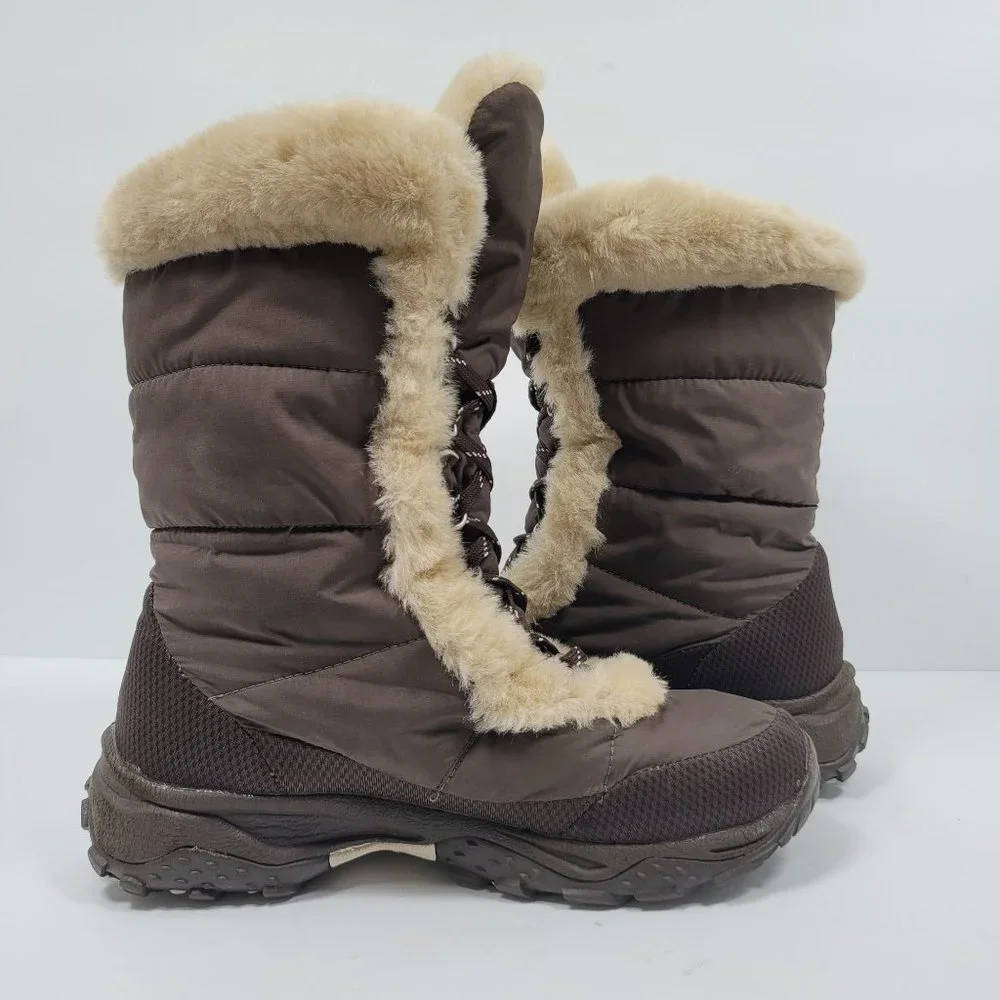 The North Face Girl's Brown Lace Up Winter Boots US Size 6